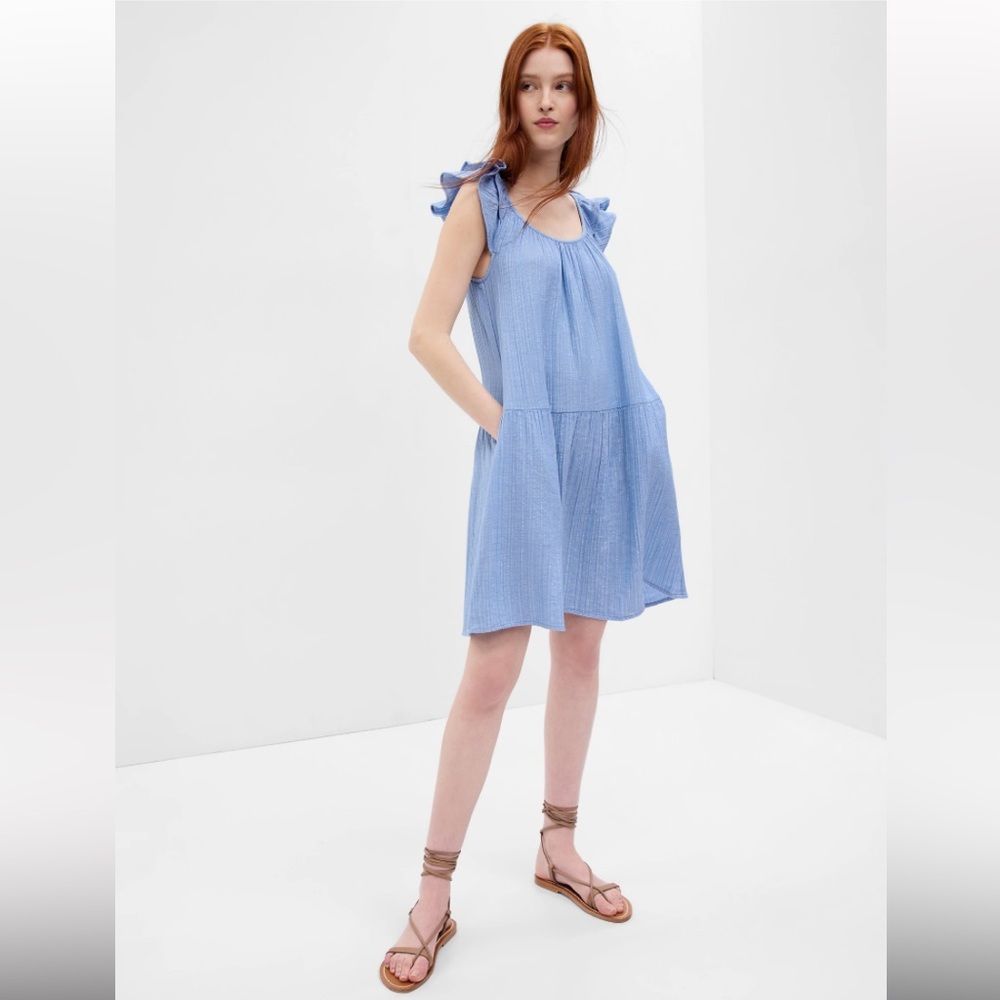 GAP NWT Crinkle Gauze Mini Dress